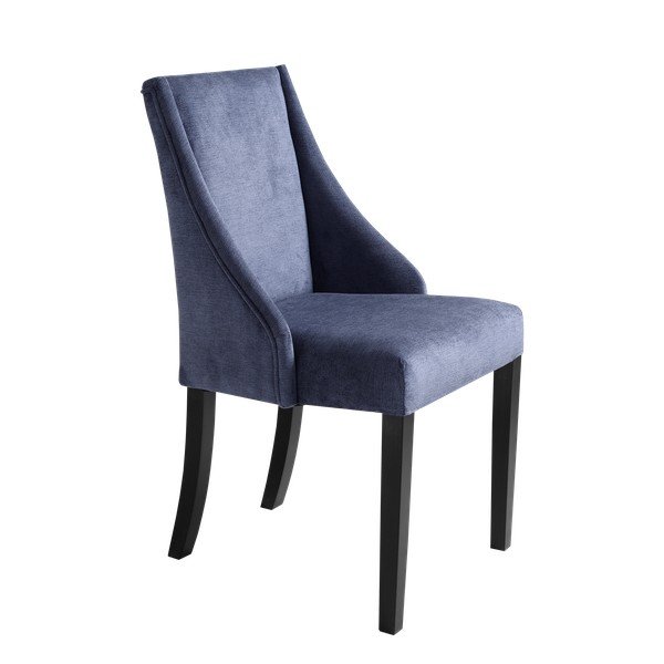 Sedia da pranzo blu scuro con gambe nere Custom Form Venti - CustomForm
