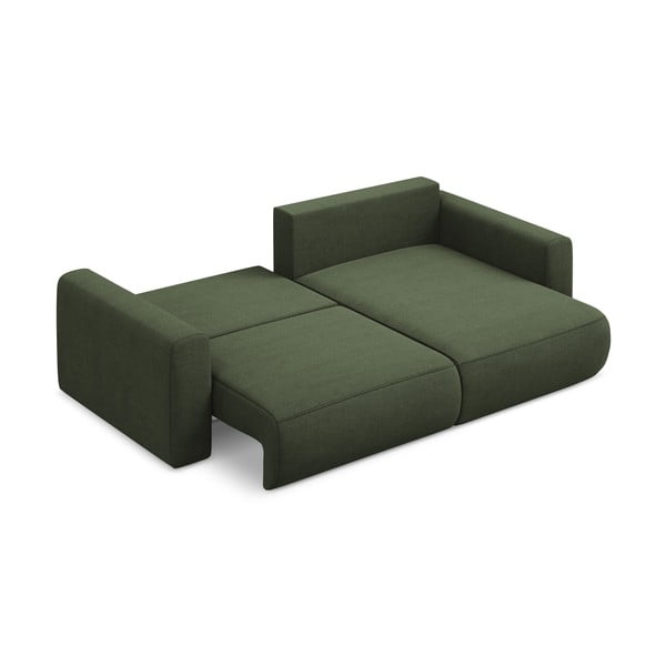 Divano angolare color kaki allungabile/con contenitore (con penisola a destra/con chaise lounge) Kapua – Makamii-image-3