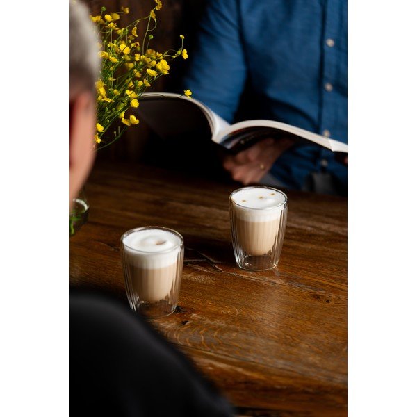 Tazze in set per cappuccino in vetro 2 pz 250 ml Livio Duo – Vialli Design-image-3