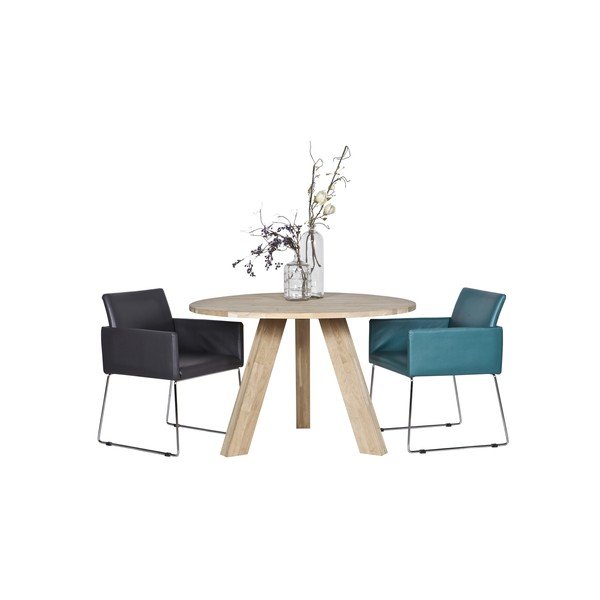 Tavolo da pranzo in legno di quercia , ø 129 cm Rhonda - WOOOD-image-3