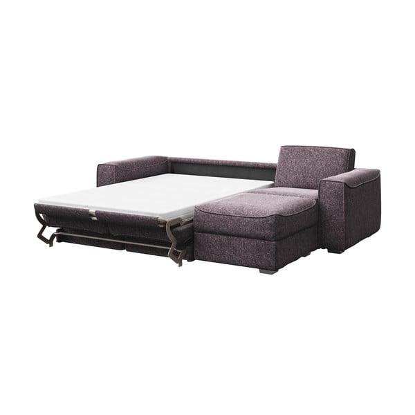 Divano letto angolare Mesonica grigio-marrone, angolo destro, 308 cm Munro - MESONICA-image-3