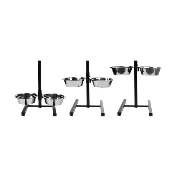 Set di ciotole per cani in acciaio inox con base - Love Story-image-2