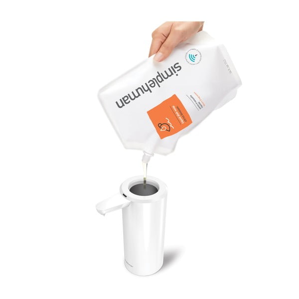 Dispenser di sapone in metallo touchless bianco da 414 ml - simplehuman-image-2