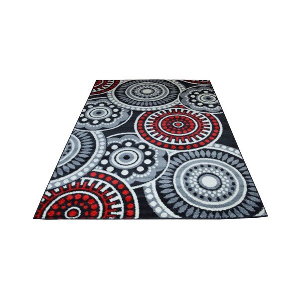 Koberec Flair Rugs Cercles Grey, 133x190 cm-image-1