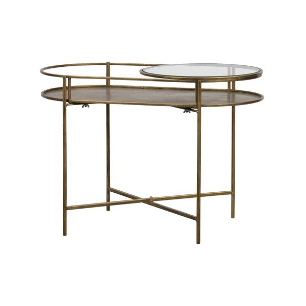 Tavolino in vetro con base in oro Adorable - BePureHome-image-1