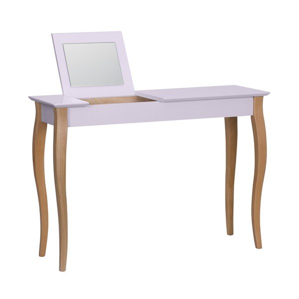 Tavolino da toilette rosa con specchio Tavolino da toilette, lunghezza 105 cm - Ragaba