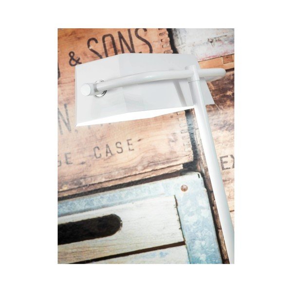 Lampada da tavolo con paralume in metallo di colore bianco e naturale (altezza 40 cm) Cambridge - it's about RoMi-image-2