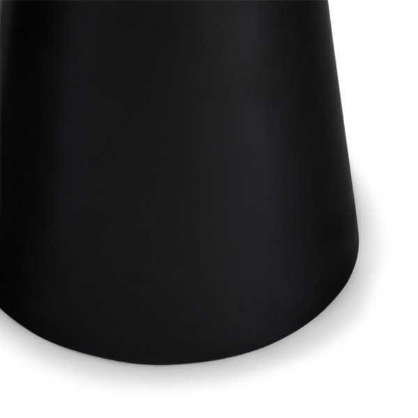 Tavolino in grigio scuro e nero con piano in marmo ø 45 cm Tango - Furnhouse-image-1