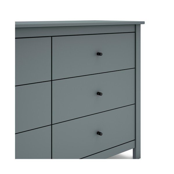 Cassettiera verde polveroso in pino massiccio 130x80x45 cm Misti – Marckeric-image-4