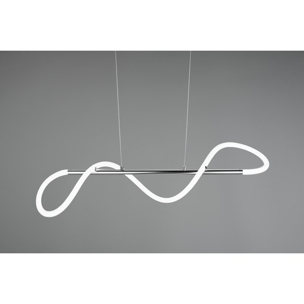 Lampadario LED argentato in metallo con intensità regolabile Argos – Reality-image-4