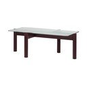 Tavolino da salotto burgundy con piano in vetro 55x105 cm Kob – noo.ma