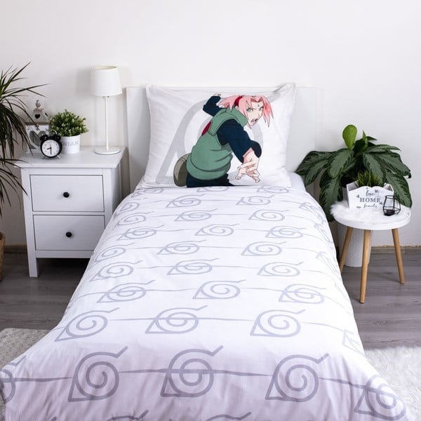 Set copripiumino e federa da bambini in cotone per letto singolo 140x200 cm Naruto – Jerry Fabrics-image-1