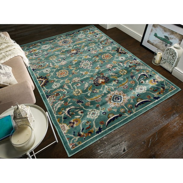 Tappeto blu turchese , 180 x 270 cm Moss - Webtappeti-image-1