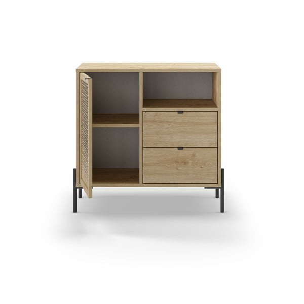 Mobile in rovere decorato in colore naturale 80x80 cm Inca - Marckeric-image-4