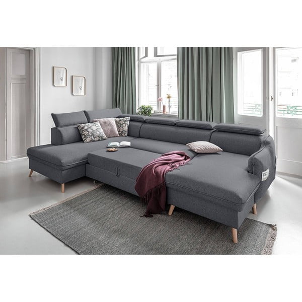 Divano letto angolare grigio scuro (angolo sinistro) Sweet Harmony - Miuform-image-4