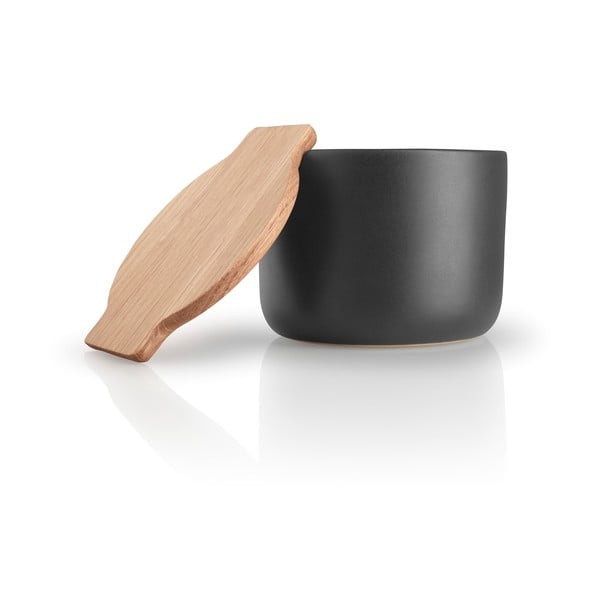 Barattolo di sale in gres nero con coperchio in legno Nordic Nordic Kitchen - Eva Solo-image-2