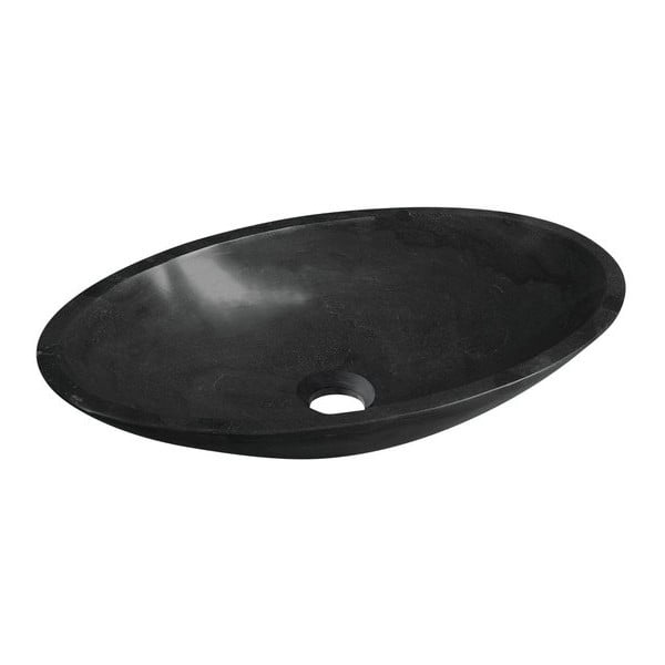 Lavabo in gres nero , 60 x 35 cm Blok - Sapho