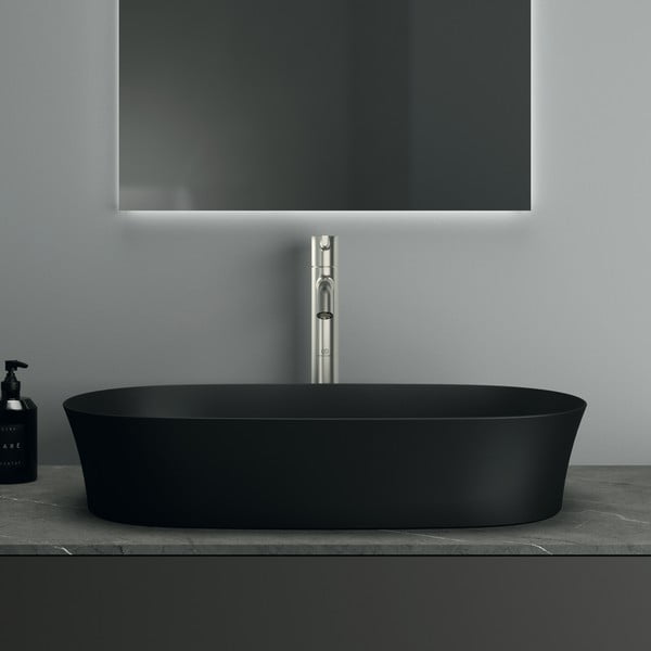 Lavabo in ceramica nera opaca 60x38 cm Ipalyss - Ideal Standard-image-1