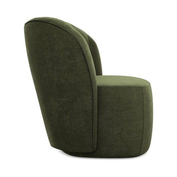 Poltrona verde con rivestimento in ciniglia Keloa – Makamii-image-2