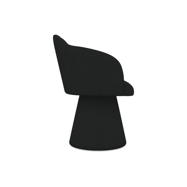 Sedia da pranzo nera in imbottito Kanoa – Makamii-image-2