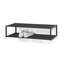 Scarpiera nera in metallo da parete 78x20,5x30,5 cm School – Spinder Design
