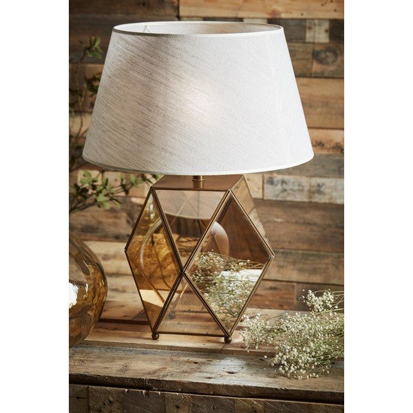 Gamba della lampada in marrone-oro 43 cm Eluminea - Côté Table-image-1