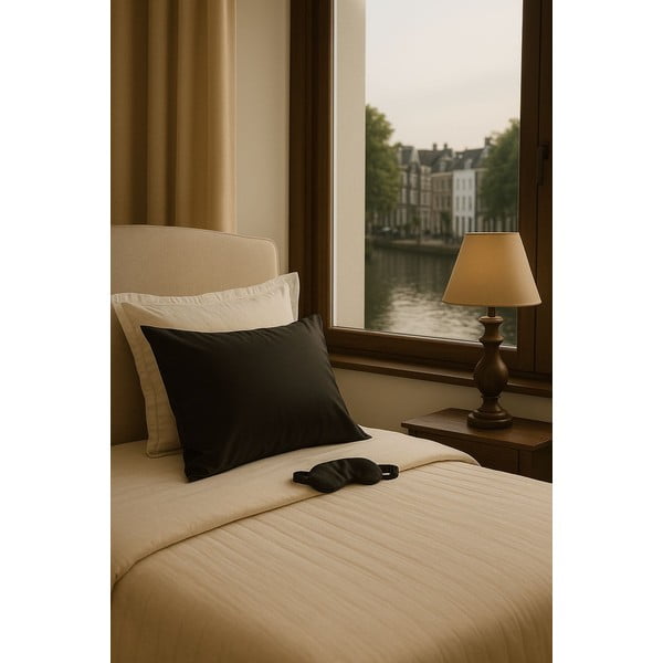 Maschera per dormire nera in seta Mulberry Silk – Mila Home Luxury-image-3