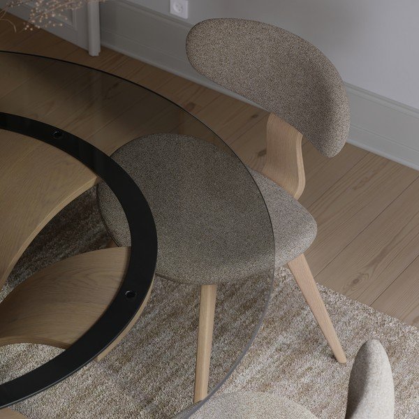 Sedia da pranzo colore naturale chiaro Buckle – DAN-FORM Denmark-image-2