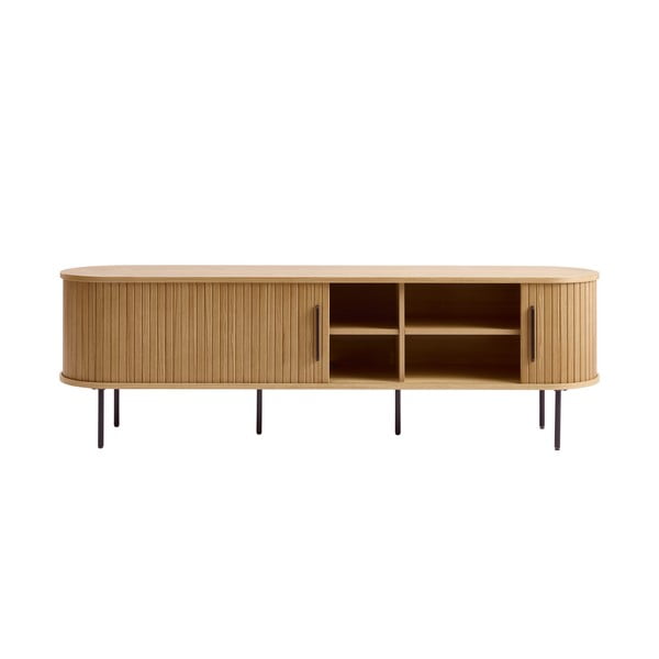 Tavolo TV in rovere naturale 56x180 cm Nola - Unique Furniture-image-4