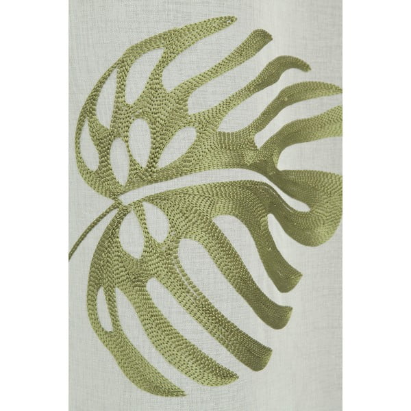 Tenda sottile bianca/verde in voile 135x245 cm – Sehlbach-image-2