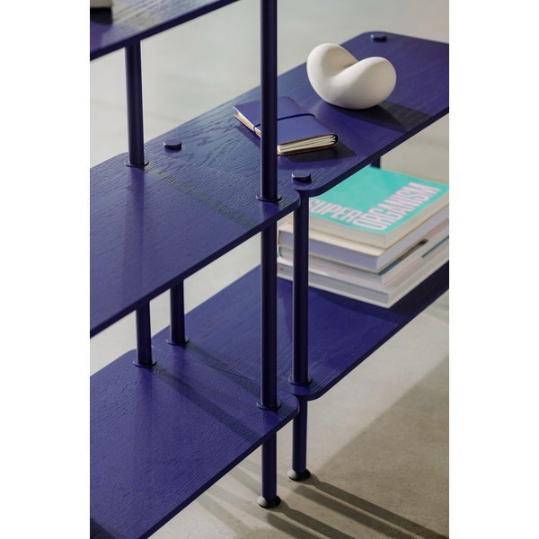 Scaffale blu con effetto rovere 80x127x35 cm Teidi – noo.ma-image-3