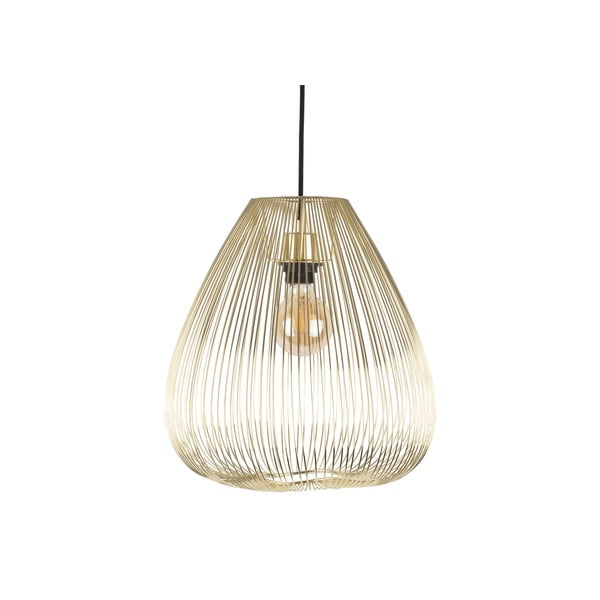 Lampada a sospensione in metallo color oro Lucid, ø 35 cm - Leitmotiv