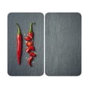 Set di 2 copri stufe in vetro, 52 x 30 cm Cayenne - Wenko