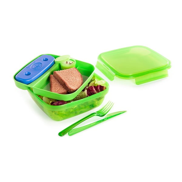 Cestino verde con posate e borsa termica Lunch, 1,5 l - Snips-image-1