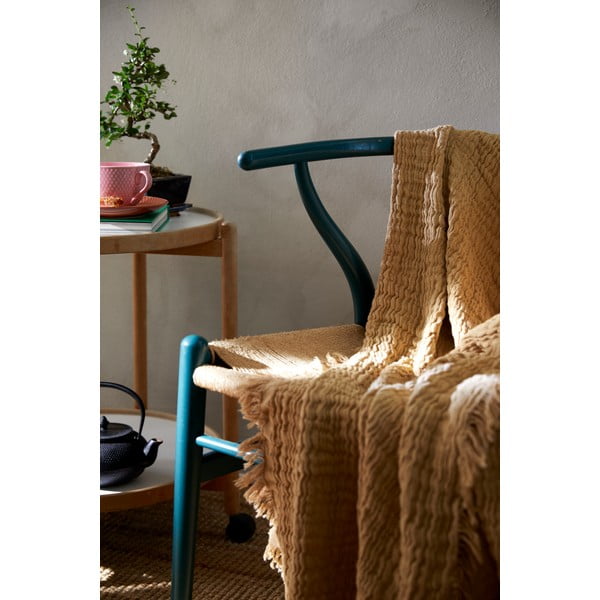 Copriletto beige per letto matrimoniale 240x260 cm Reloved - JUNA-image-1