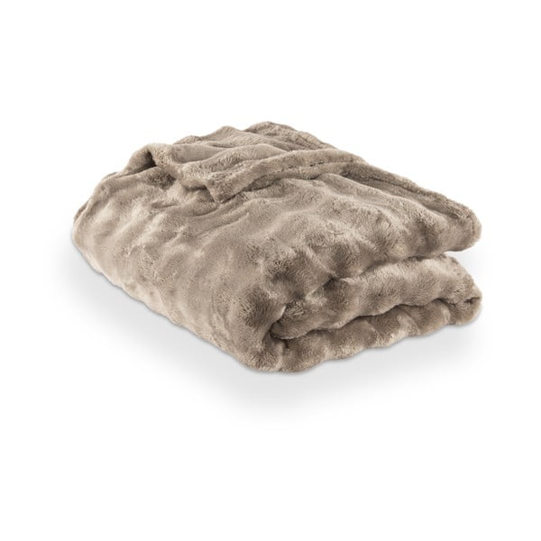 Coperta grigio tortora in micropile 150x200 cm Wave – Tiseco Home Studio