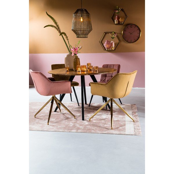 Tavolo da pranzo rotondo con piano in acacia naturale ø 120 cm Mimoso - Light & Living-image-2