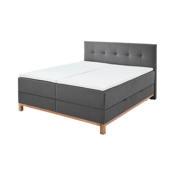 Letto boxspring grigio scuro con contenitore 180x200 cm Catania - Meise Möbel