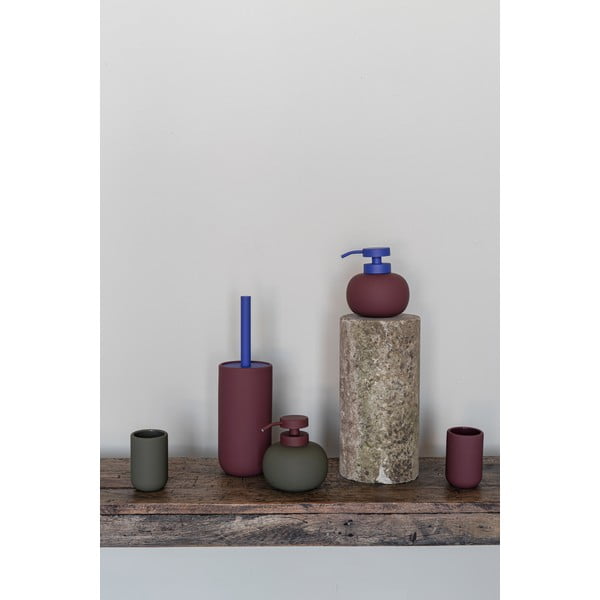 Portaspazzolino viola scuro in ceramica Lotus Play – Mette Ditmer Denmark-image-1