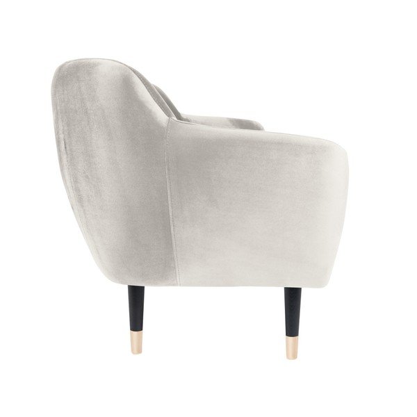 Divano crema con gambe nere Benito, 158 cm - Mazzini Sofas-image-3