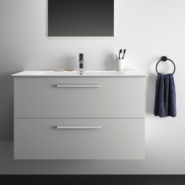 Mobile da lavabo bianco a sospensione 100x63 cm i.Life A - Ideal Standard-image-4
