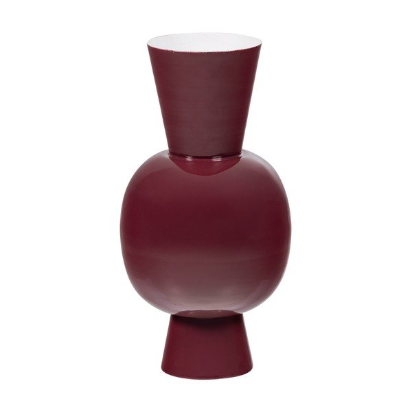 Vaso burgundy in metallo (altezza totale 38 cm) Auri – WOOOD