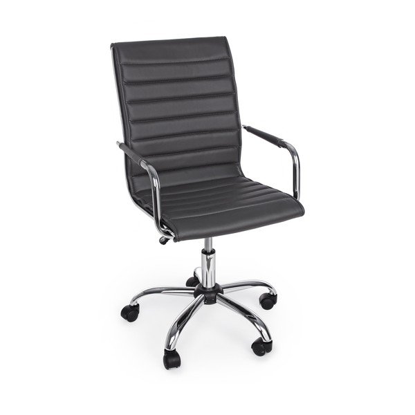 Sedia da ufficio grigio scuro in similpelle Perth – Yes Everyday