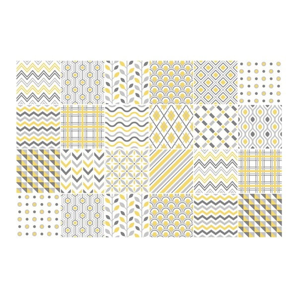 Set di 24 adesivi murali Scandinavian Tiles , 10 x 10 cm Stockholm - Ambiance-image-2