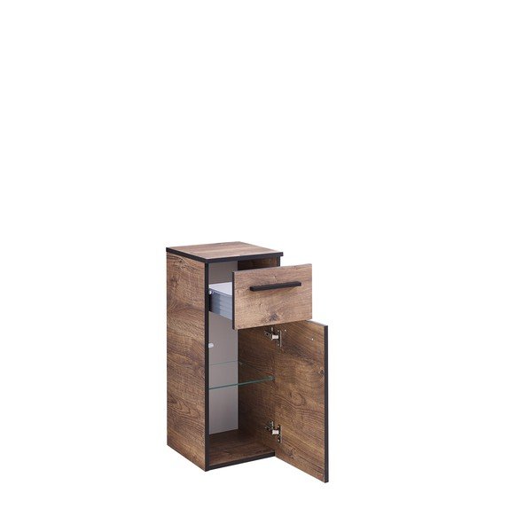 Mobile bagno basso marrone in rovere 30x72 cm Set 374 - Pelipal-image-2
