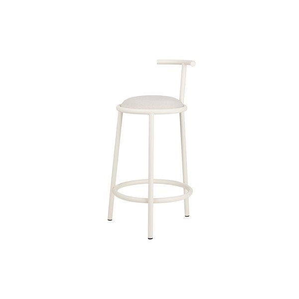 Sgabello da bar beige in metallo (altezza della seduta 68 cm) Hogo – noo.ma
