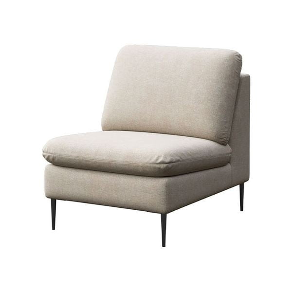 Poltrona beige rivestita in ciniglia Belle – Rodier-image-2