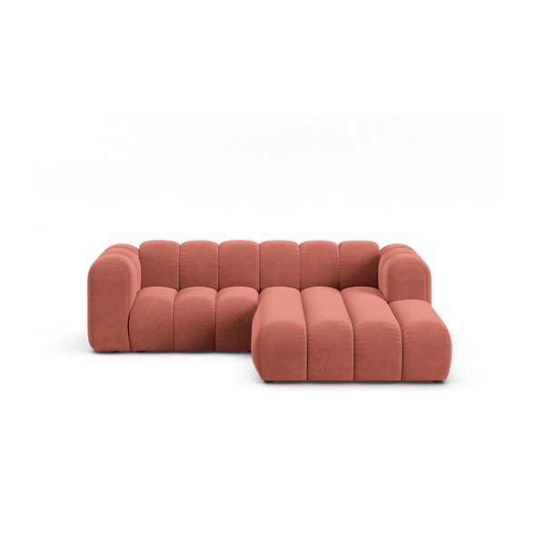 Divano angolare color salmone ad angolo destro Lupine - Micadoni Home