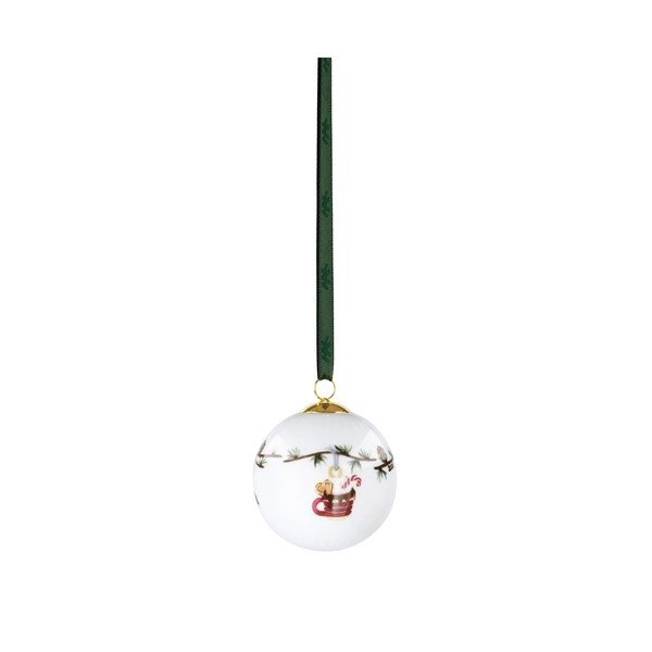 Decorazione per albero di natale in porcellana dipinta a mano ø 6 cm Hammershøi Christmas – Kähler Design