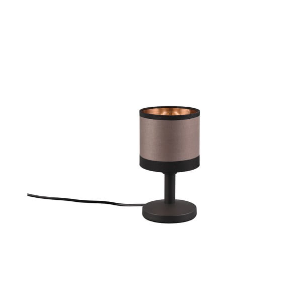 Lampada da tavolo nero-marrone (altezza 22 cm) Davos - Trio